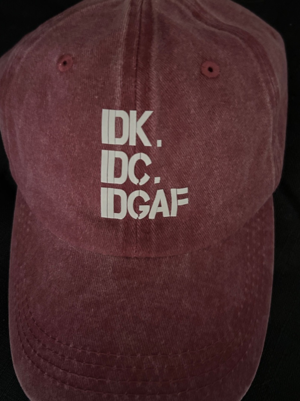 Ladies Unisex Graphic Text Baseball Cap BRAND NEW NO TAG Dusty Mauve